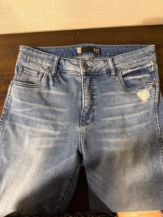 Kut from the Kloth Denim - Kut from the Kloth Light Blue Distressed Ankle Jeans